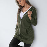 Fleece Hoodies Tunic Long Hoodie Jacket - Nadorine (Us Only)