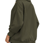 Nadorine Women Sweatshirts Quarter Zip Stand Collar Pullovers Fleece Workout Hoodies Y2K Clothes