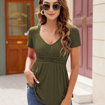 V Neck Tunic Tops - Nadorine (Us Only)