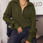 Nadorine Long Sleeve Oversized Knit Sweater Tops