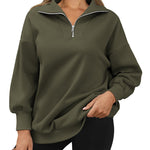 Nadorine Women Sweatshirts Quarter Zip Stand Collar Pullovers Fleece Workout Hoodies Y2K Clothes
