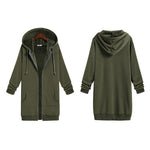 Fleece Hoodies Tunic Long Hoodie Jacket - Nadorine (Us Only)
