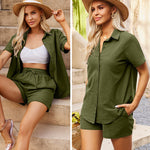 Nadorine 2 Piece Linen Set Lounge Beach Set