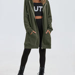 Fleece Hoodies Tunic Long Hoodie Jacket - Nadorine (Us Only)