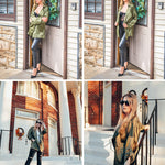 Womens Oversized Blazer Jackets Satin Roll Sleeve Open Front Casual Work Cardigan Jacket with Pockets - Nadorine (Us Only)
