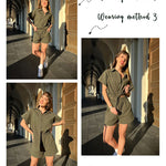 Women's 2 Piece Casual Tracksuit Outfit Sets Cotton Linen Short Sleeve Button Down Shirt and Loose Casual Shorts Set - Nadorine (Us Only)