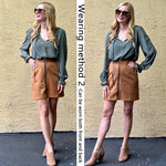 Women's Frill Mock Neck Blouse Long Sleeve Ruffle Shirt Top Elegant Office Tops S-XXL - Nadorine (Us Only)
