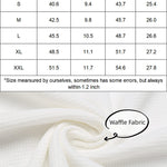 Women's Casual Rolled Short Sleeve Tops Half Zip Shirts Loose Waffle Knit T Shirts Blouse - Nadorine (Us Only)