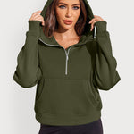 Zeagoo Womens Half Zip Cropped Hoodies