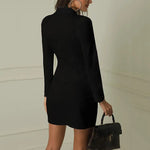 Olivia Bramwell | Luxury Blazer Mini Dress with Gold Buttons For Women