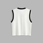 Contrast Trim Sweater Vest