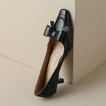 Célora Leather Ribbon Pumps