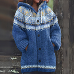 Gezina | Cozy Knit Hooded Cardigan