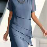 Adelia | Elegant Flowy Short Sleeve Dress