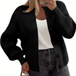Essential Comfy Crew Neck Knit Cardigan (US Only)