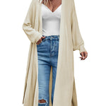 Nadorine Women's 2023 Fall Winter Oversized Cardigan Long Sleeve Split Open Front Sweater Chunky Knit Long Duster