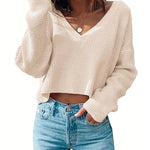 Nadorine Women Long Sleeve Tops Waffle Knit Shirts