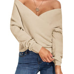 Nadorine Cross Front Drop Shoulder Sweaters
