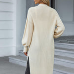 Nadorine Women's 2023 Fall Winter Oversized Cardigan Long Sleeve Split Open Front Sweater Chunky Knit Long Duster