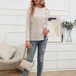 Nadorine Women's Fashion Long Sleeve Blouse