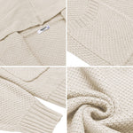 Nadorine Women's Cardigan for Women Long Sleeve Knit Cardigan with Hood Open Front Sweater Coat Outwear with Pockets