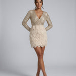 Scarlett Henning | Sequin & Fringe Long Sleeve Mini Dress For Women