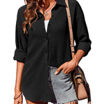 Nadorine Long Sleeve Blouses Casual Tops