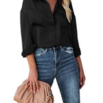 Satin Silk Button Down Shirts - Nadorine (Us Only)