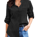 Nadorine Cotton Linen Shirts Tops