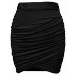 High Waist Stretch Tight Pleated Bodycon Skirt - Nadorine (Us Only)