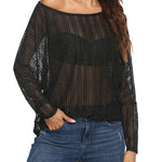 Long Sleeve Mesh Sheer Shirt - Nadorine (Us Only)
