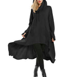 Nadorine Women Pullover Hoodies Sweatshirt Long Sleeve High Low Sweater Oversize Top with Pocket (Us Only)