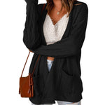 Nadorine Women's 2023 Fall Winter Cardigan Sweaters Long Sleeve Open Front Cable Knit Outwear Coat with Pockets