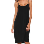 Nadorine Women's Adjustable Spaghetti Strap Chiffon Dress