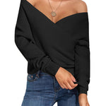 Nadorine Cross Front Drop Shoulder Sweaters