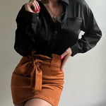 Satin Silk Button Down Shirts - Nadorine (Us Only)