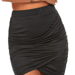 High Waist Stretch Tight Pleated Bodycon Skirt - Nadorine (Us Only)
