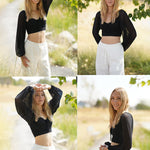 Tie Knot Ruched Crop Tube Top - Nadorine (Us Only)