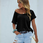 Nadorine Women's Chest Pocket T Shirt Blouses Tops