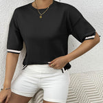 Nadorine Knit Short Sleeve Tops