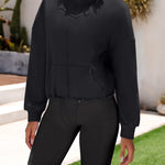 Zeagoo Womens Fleece Jacket Full Zip Crop Hoodie Long Sleeve Pullover Sweatshirts Oversized 2023 Fall Winter Coat