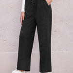 Nadorine Drawstring Long Pants with Pockets