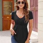 V Neck Tunic Tops - Nadorine (Us Only)