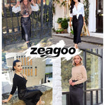 Satin Zipper Elegant Work Skirts - Nadorine (US Only)