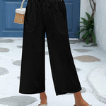 Nadorine Cotton Linen Pants Wide Leg Long Palazzo Pants
