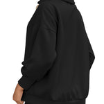 Nadorine Women Sweatshirts Quarter Zip Stand Collar Pullovers Fleece Workout Hoodies Y2K Clothes
