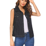Nadorine Women's Denim Vest Jean Vest
