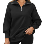 Nadorine Women Sweatshirts Quarter Zip Stand Collar Pullovers Fleece Workout Hoodies Y2K Clothes