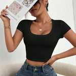 Nadorine Short Sleeve Square Neck T Shirt