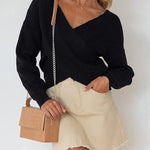 Nadorine Cross Front Drop Shoulder Sweaters